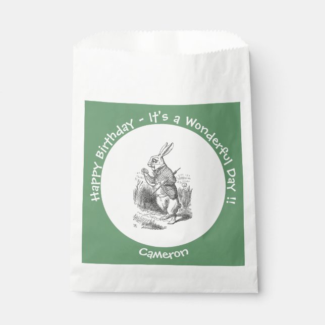 Sacolinha Alice no País das Maravilhas Festa de aniversário  (Frente)