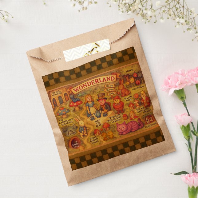 Sacolinha Alice Whimsical Map no País das Maravilhas (Selado)
