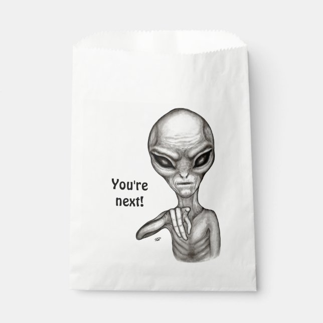 Sacolinha Alienígena ruim, você é a próxima! (Frente)