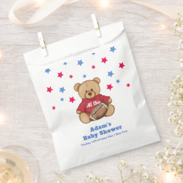 Sacolinha All Star Teddy Bear Football Sport Baby Shower