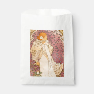 Sacolinha Alphonse Mucha Art Nouveau mulher impressão de ar
