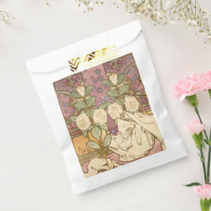 Sacolinha Alphonse Mucha Estrelas Elegantes Art Nouveau Camé