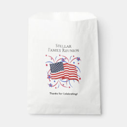 Sacolinha American Flag e Fireworks Obrigado
