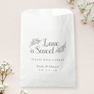 Sacolinha Amor Botânico Elegante é Casamento Doce