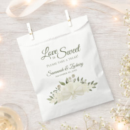 Sacolinha Amor é Buquê de Rosas Brancas Doce Casamento Elega