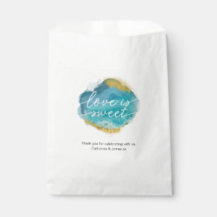 Sacolinha Amor é doce praia Bolsas de casamento