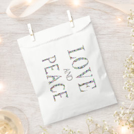 Sacolinha Amor e Paz - Gemstone Lettering Design