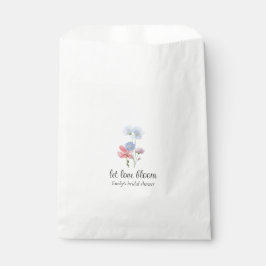 Sacolinha Amor em Bolsas de Favor de Flor Selvagem Bloom
