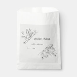 Sacolinha Amor Floral Elegante é Casamento Doce