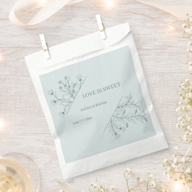 Sacolinha Amor Floral Elegante é Casamento Doce (Cortado)