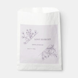 Sacolinha Amor Floral Elegante é Casamento Doce