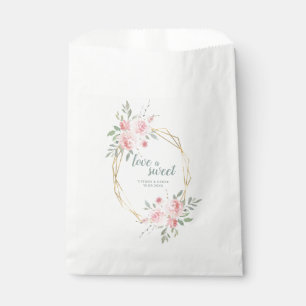 Sacolinha Amor Floral Rosa Esmagado é Casamento Doce