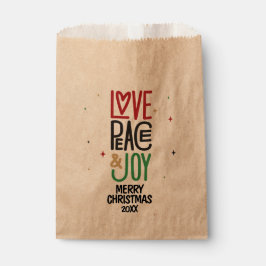 Sacolinha Amor, paz e alegria - Feliz Natal 20XX