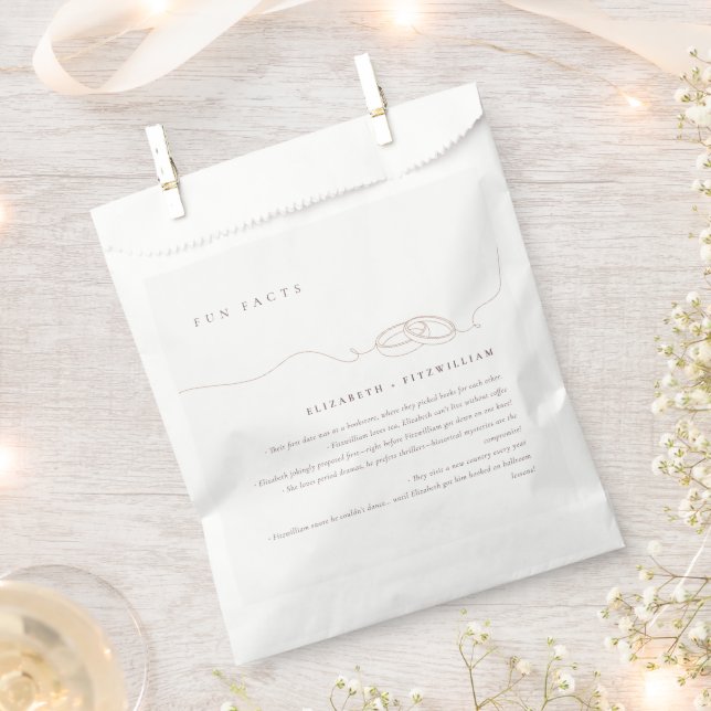 Sacolinha Anéis de Casamento Simples | Fato Divertido de Cas (Cortado)