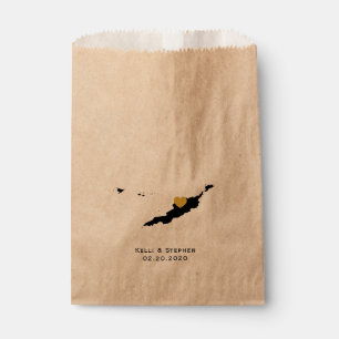 Sacolinha Anguilla Wedding Favor Treat Sacks, Mapear Sacos-P