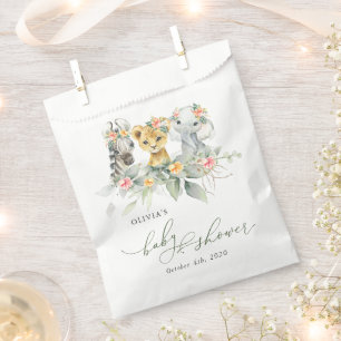 Sacolinha Animais da Selva, Safari, Flores, Chá de Bebê