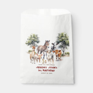 Sacolinha Animais De Fazenda Modernos Obrigado Por Virem