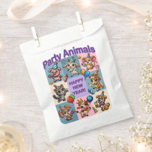 Sacolinha Animais de Festa "Feliz Ano Novo"