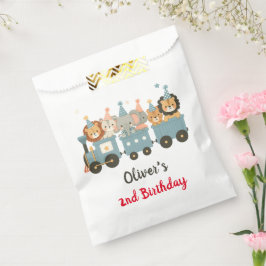 Sacolinha Animais de Festa Fofos no Trem Personalizado