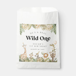 Sacolinha Animais Safari Primeiro Aniversário Favorecem Bols