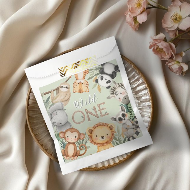 Sacolinha Animais Selvagens Tropicais de Pastel, Uma Selva S (Criador carregado)