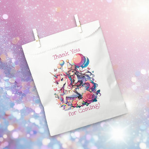 Sacolinha Anime Girl no Unicorn Birthday Personalizado