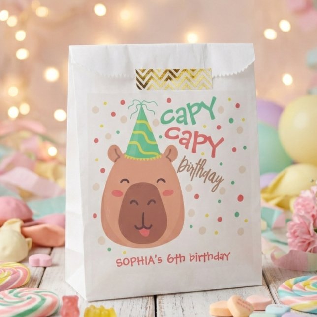 Sacolinha Aniversário capivara capy capy (Criador carregado)