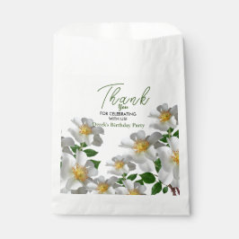 Sacolinha Aniversário com flor branca