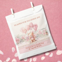 Aniversário da Garota do Urso Rosa Rosa Teddy Obri