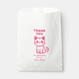 Sacolinha Aniversário da moça com cores personalizadas, gati