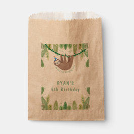 Sacolinha Aniversário da preguiça azul e branco do partido b