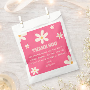 Sacolinha Aniversário das Crianças de Verão Rosa Quente Obri