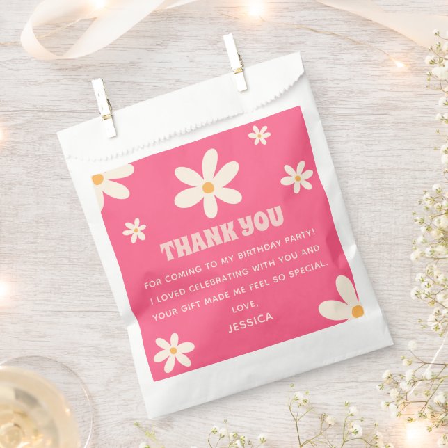 Sacolinha Aniversário das Crianças de Verão Rosa Quente Obri (Cortado)