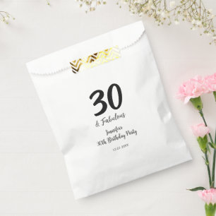 Sacolinha aniversário de 30 anos adicionar nome data ano neg