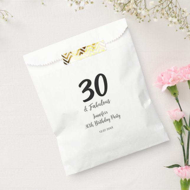 Sacolinha aniversário de 30 anos adicionar nome data ano neg (Selado)