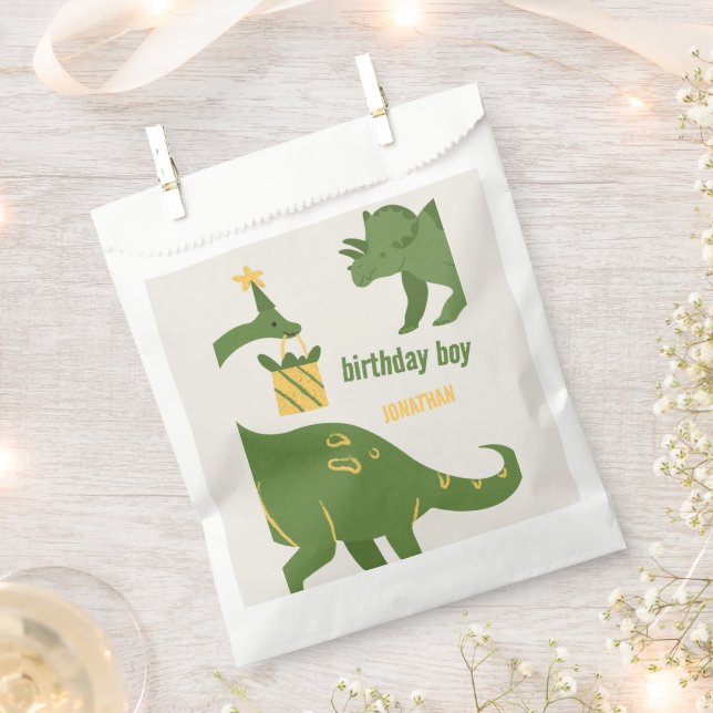 Sacolinha Aniversário de Animais da Festa Roar (Cortado)