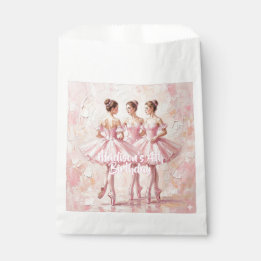 Sacolinha aniversário de bailarina rosa coquete
