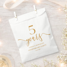 Aniversário de Casamento do 5 de Champagne Elegant