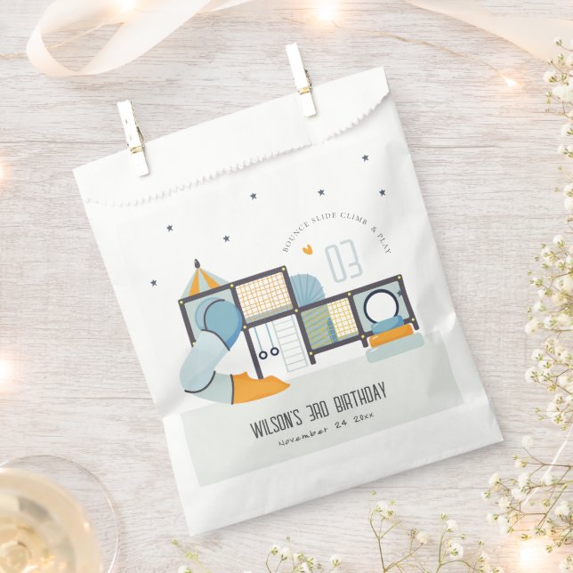 Sacolinha Aniversário de criança da Selva Selvagem do Centro (Cortado)