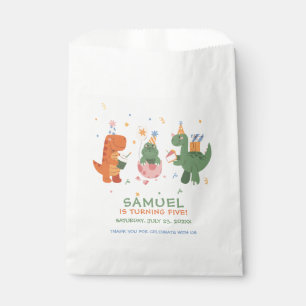 Sacolinha Aniversário de criança de dinossauros infantis col