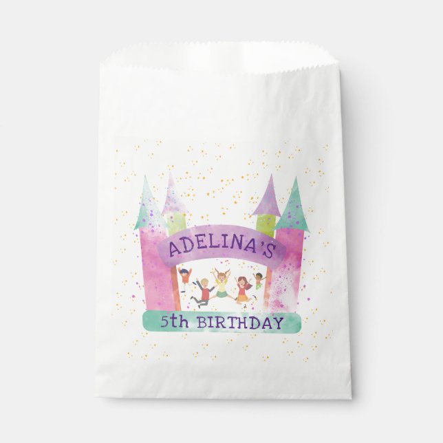 Sacolinha Aniversário de criança de ginástica de Jump Play H (Frente)