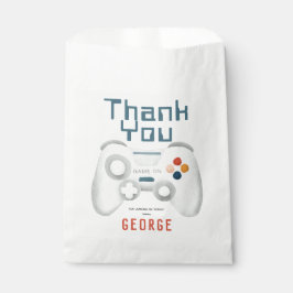 Sacolinha Aniversário de criança de jogos azuis Legal para r