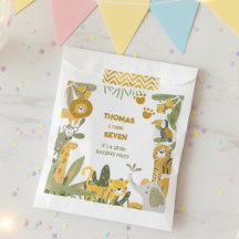 Aniversário de criança de safari selvagem
