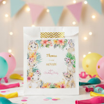 Aniversário de criança de safari selvagem dourado