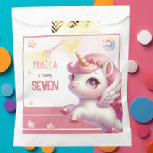 Aniversário de criança de unicórnio pastel de magi