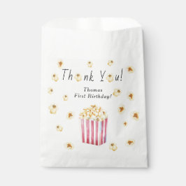 Sacolinha Aniversário de criança Popcorn Obrigado