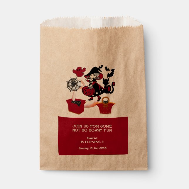 Sacolinha Aniversário de criança Web Wandering Witeen Hallow (Frente)