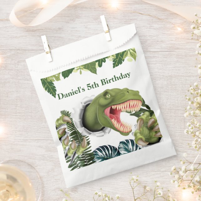 Sacolinha Aniversário de Dinossauro 3D (Cortado)