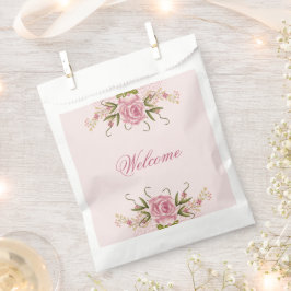 Sacolinha Aniversário de Gêmeos Duplos Rosa Pastel