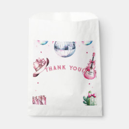 Sacolinha Aniversário do Cactus Party Cowboy do Violão Rosa